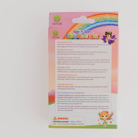 Silicone Seek N Spot Colouring Mat- Princesses and Fairies