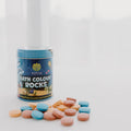Tin of Bath Colour Rocks – natural bath rocks that fizz and change water colour